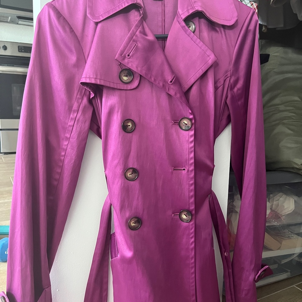 BCX Women's Double-Breasted Purple Coat